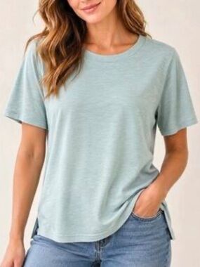 Orvis | Pima Cotton sage crewneck top size medium